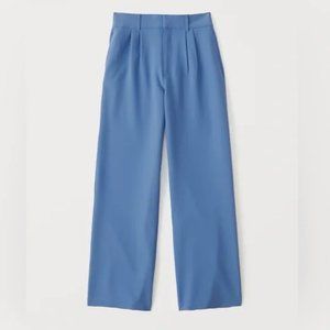 Abercrombie & Fitch Tailored Wide Leg Pants in BLUE